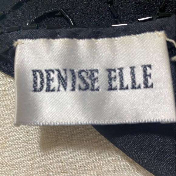 SILK BEADED & SEQUIN TOP W DECORATIVE HEM & SLEEVE EDGING LINED VINTAGE EUC SZ L - Picture 10 of 11